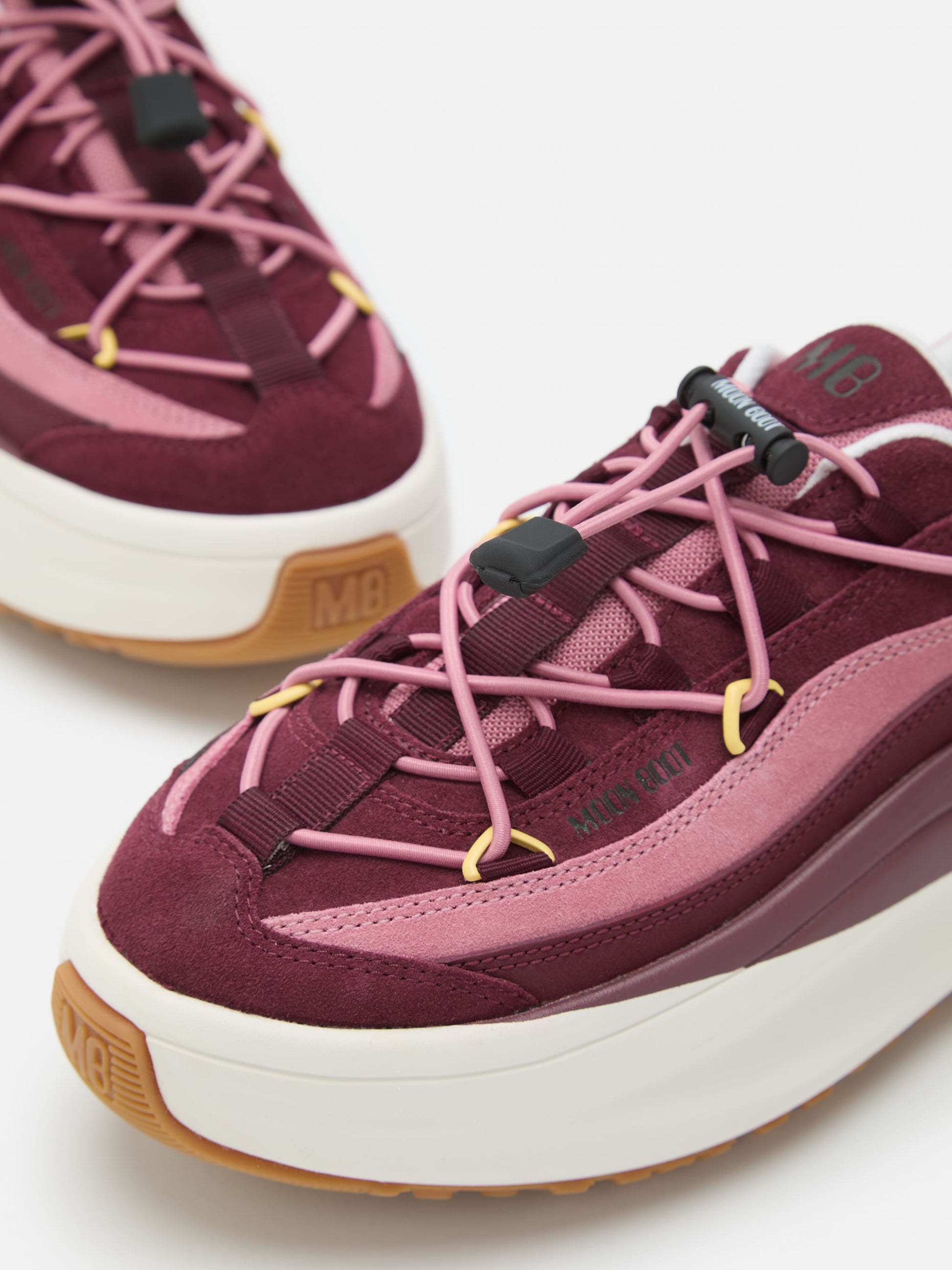 MOON BOOT MOON247 XLACE BURGUNDY & PINK SNEAKERS