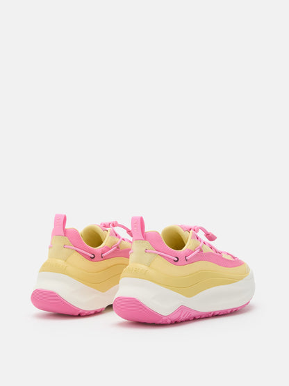 MOON BOOT MOON247 XLACE YELLOW & PINK SNEAKERS
