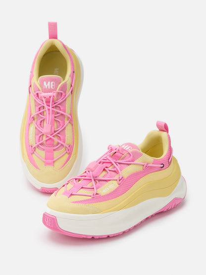 MOON BOOT MOON247 XLACE YELLOW & PINK SNEAKERS