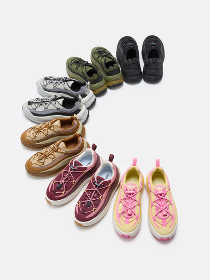 MOON BOOT MOON247 XLACE YELLOW & PINK SNEAKERS