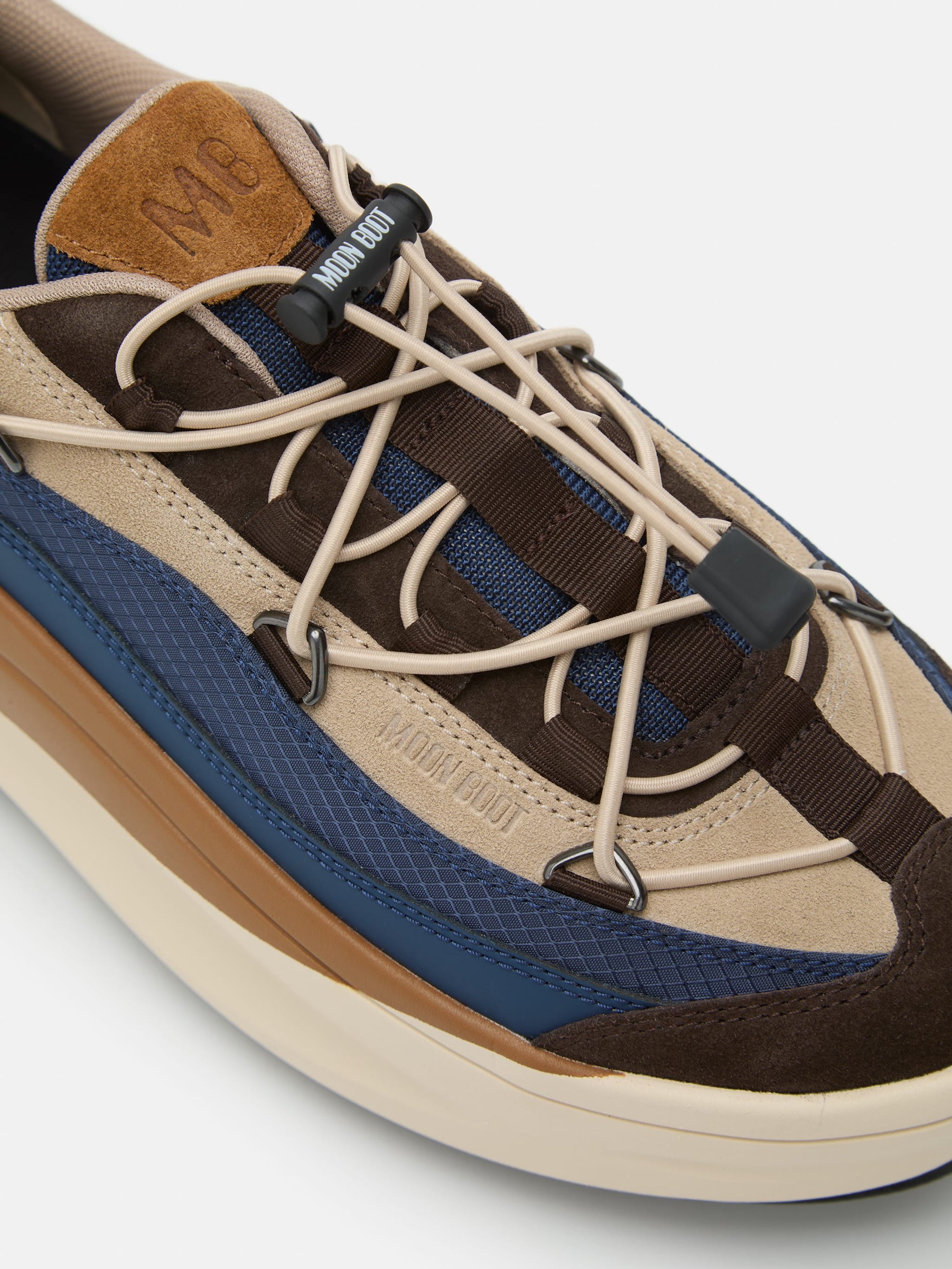 MOON BOOT MOON247 XLACE NAVY & BROWN SNEAKERS