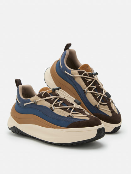 MOON BOOT MOON247 XLACE NAVY & BROWN SNEAKERS