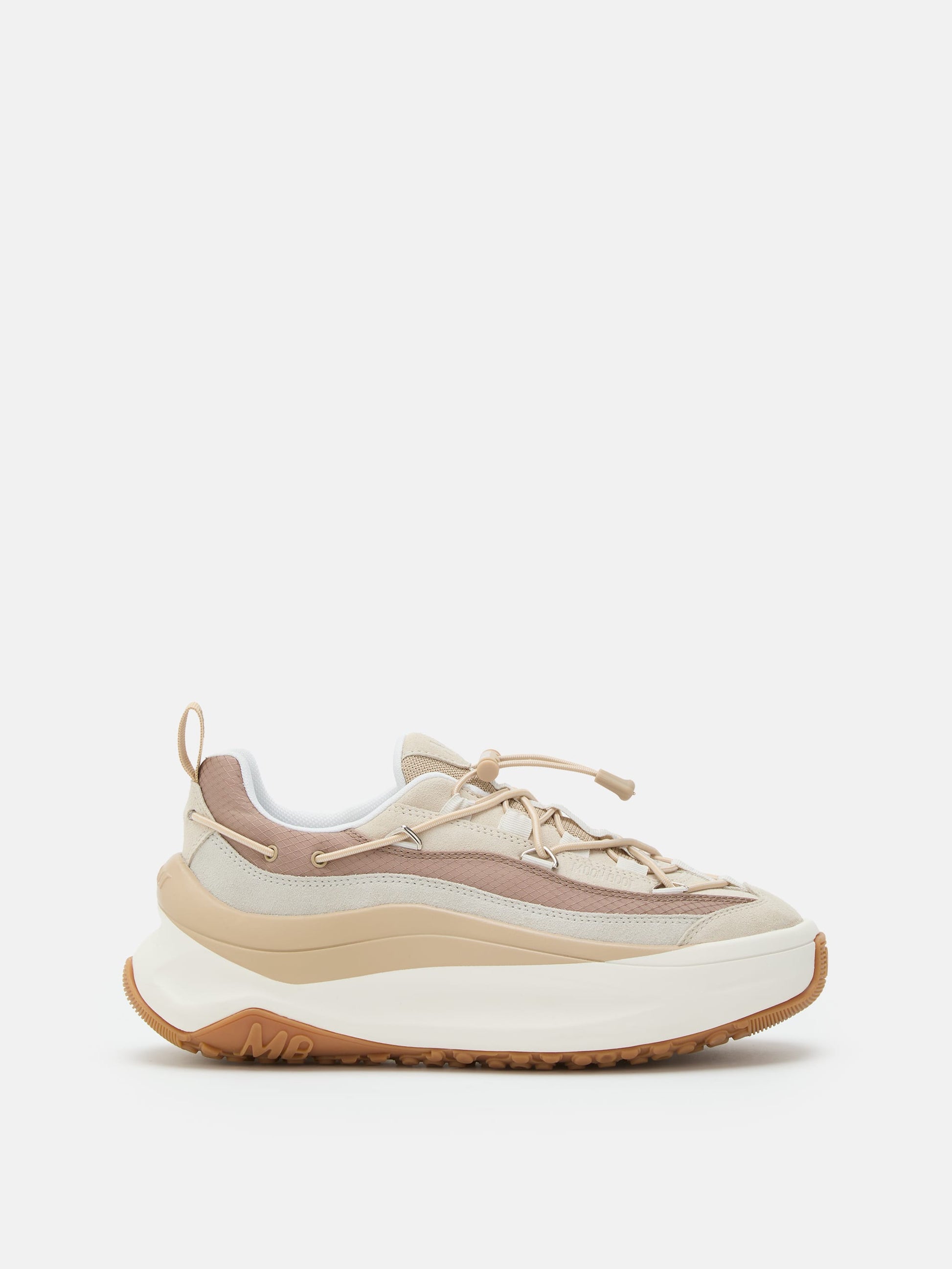MOON BOOT MOON247 XLACE OFF WHITE & TAUPE SNEAKERS