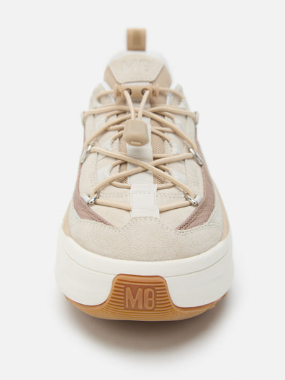 MOON BOOT MOON247 XLACE OFF WHITE & TAUPE SNEAKERS