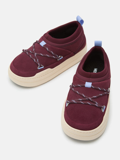 MOON BOOT PARK ICON SUEDE BURGUNDY SNEAKERS