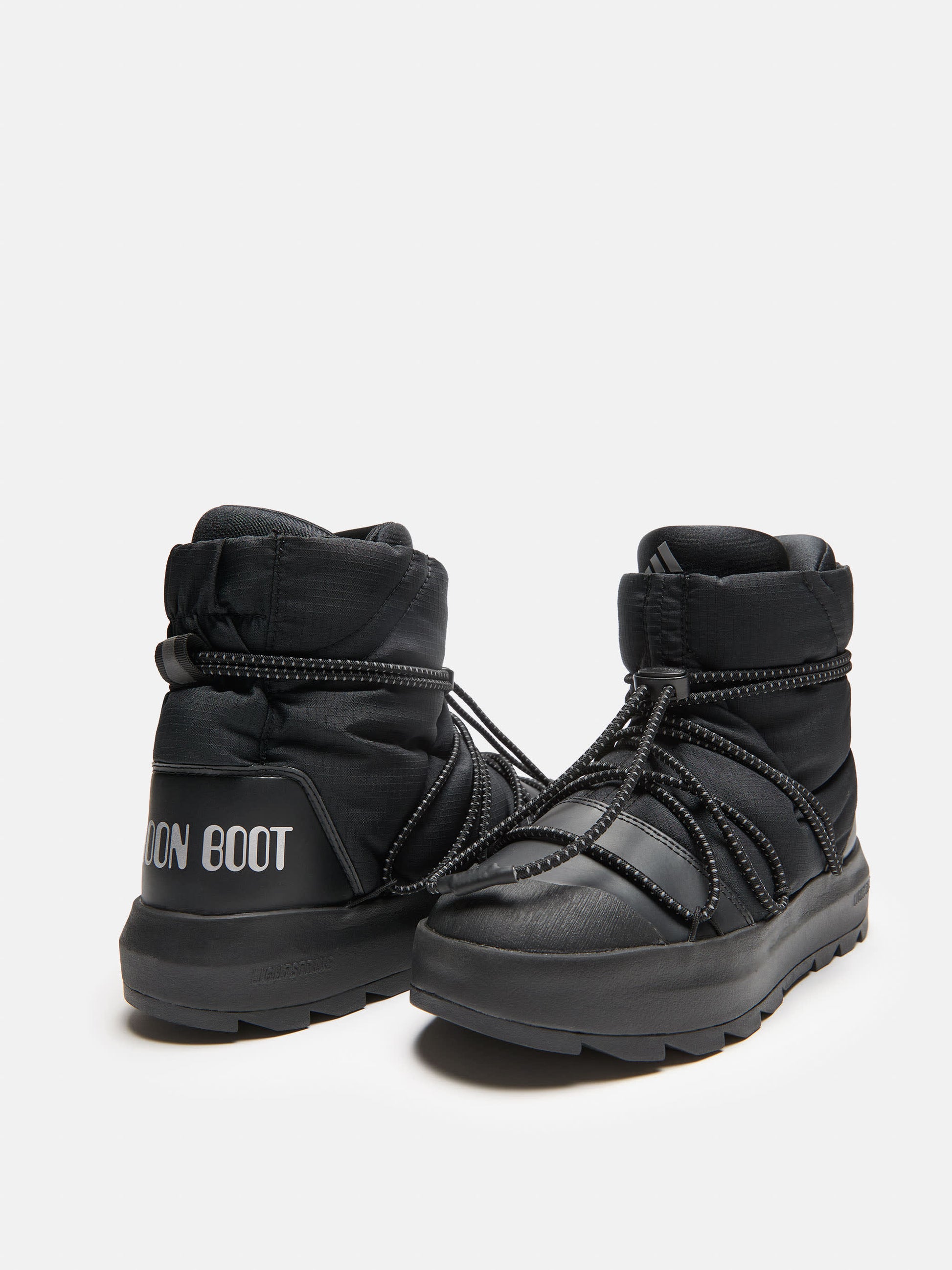 MOON BOOT ADIDAS X MOON BOOT BLACK ACE MID-TOP SNEAKERS