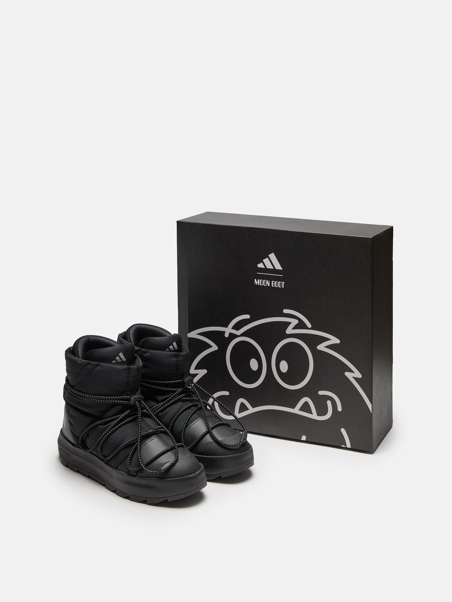 MOON BOOT ADIDAS X MOON BOOT BLACK ACE MID-TOP SNEAKERS