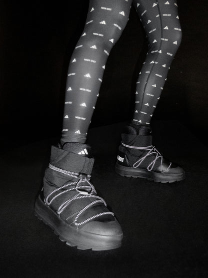 MOON BOOT ADIDAS X MOON BOOT BLACK ACE MID-TOP SNEAKERS