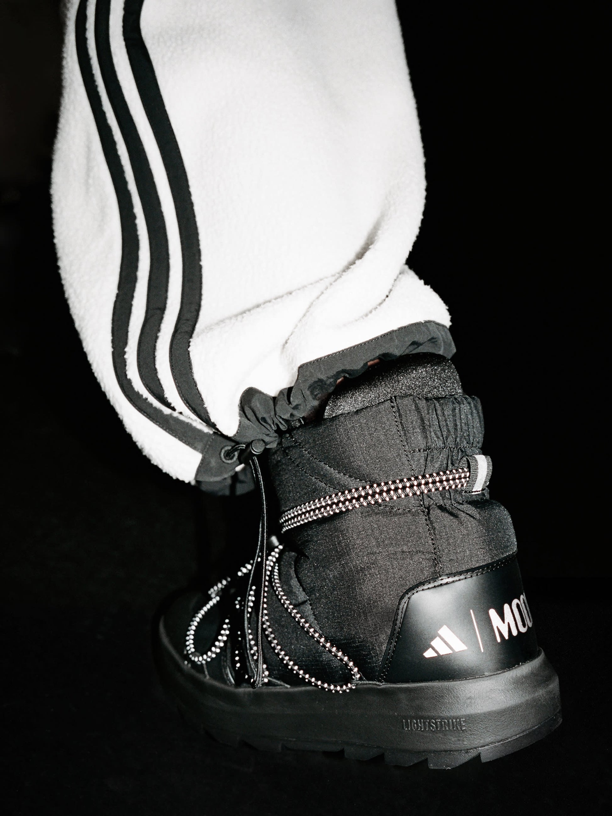 MOON BOOT ADIDAS X MOON BOOT BLACK ACE MID-TOP SNEAKERS