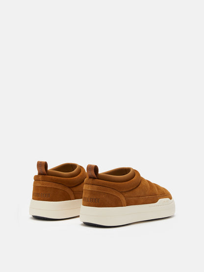 MOON BOOT PARK SOFT BROWN SUEDE SNEAKERS