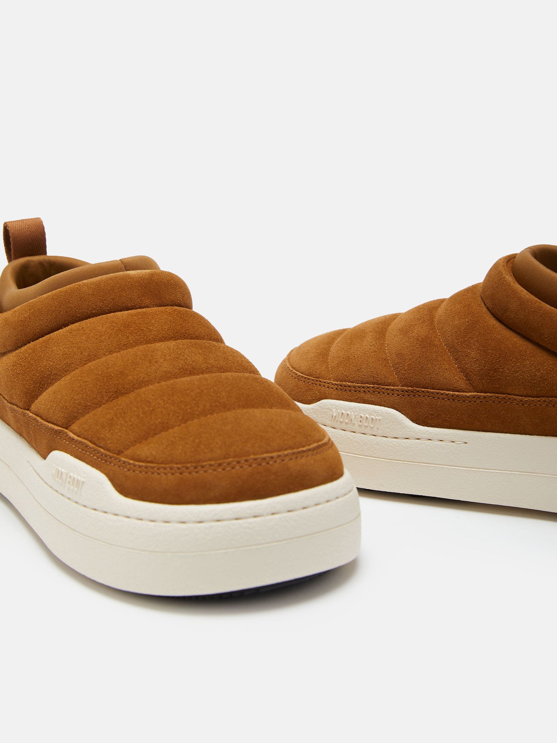 MOON BOOT PARK SOFT BROWN SUEDE SNEAKERS