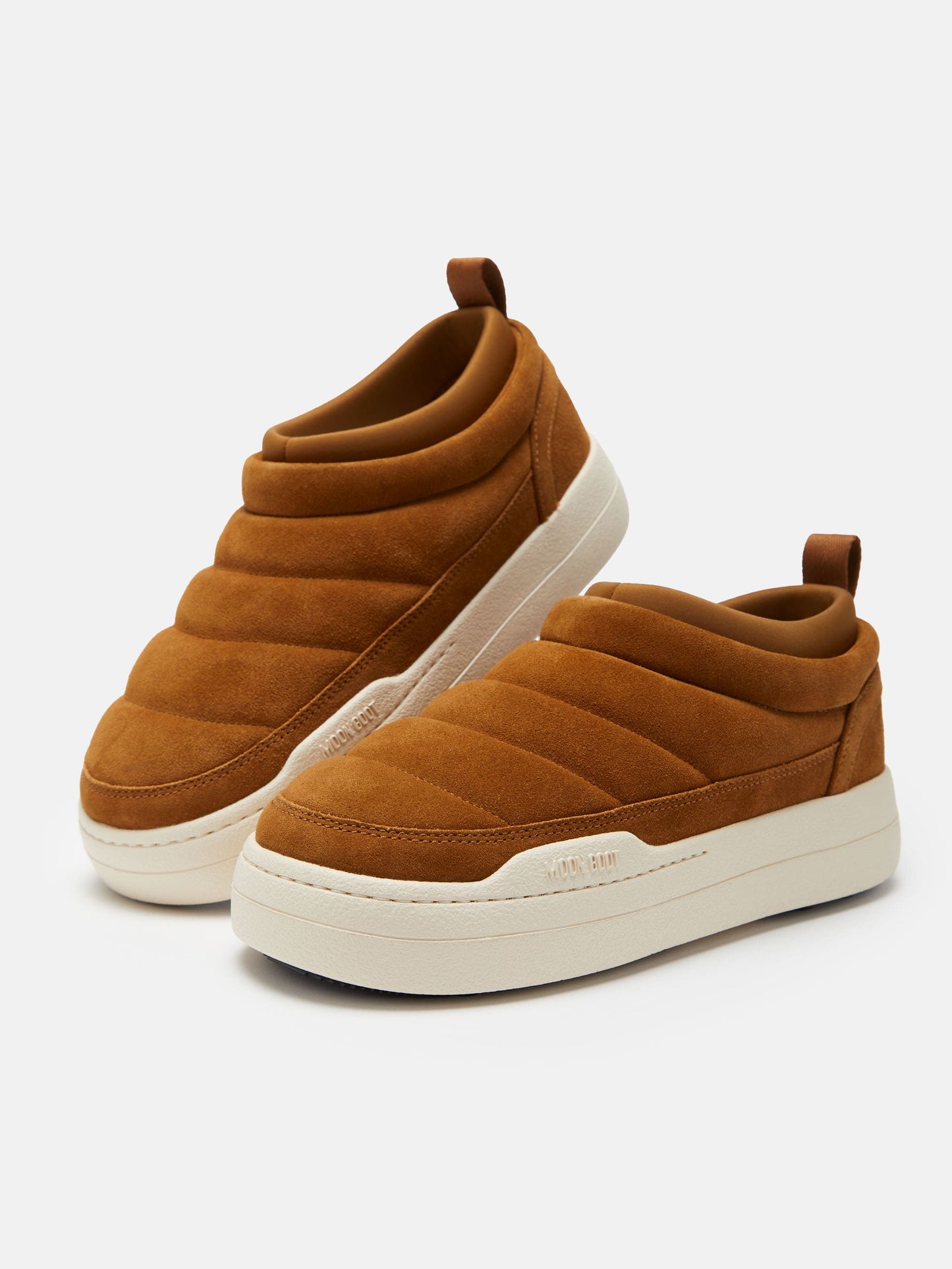 MOON BOOT PARK SOFT BROWN SUEDE SNEAKERS