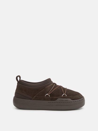 MOON BOOT PARK ICON SUEDE DARK BROWN SNEAKERS