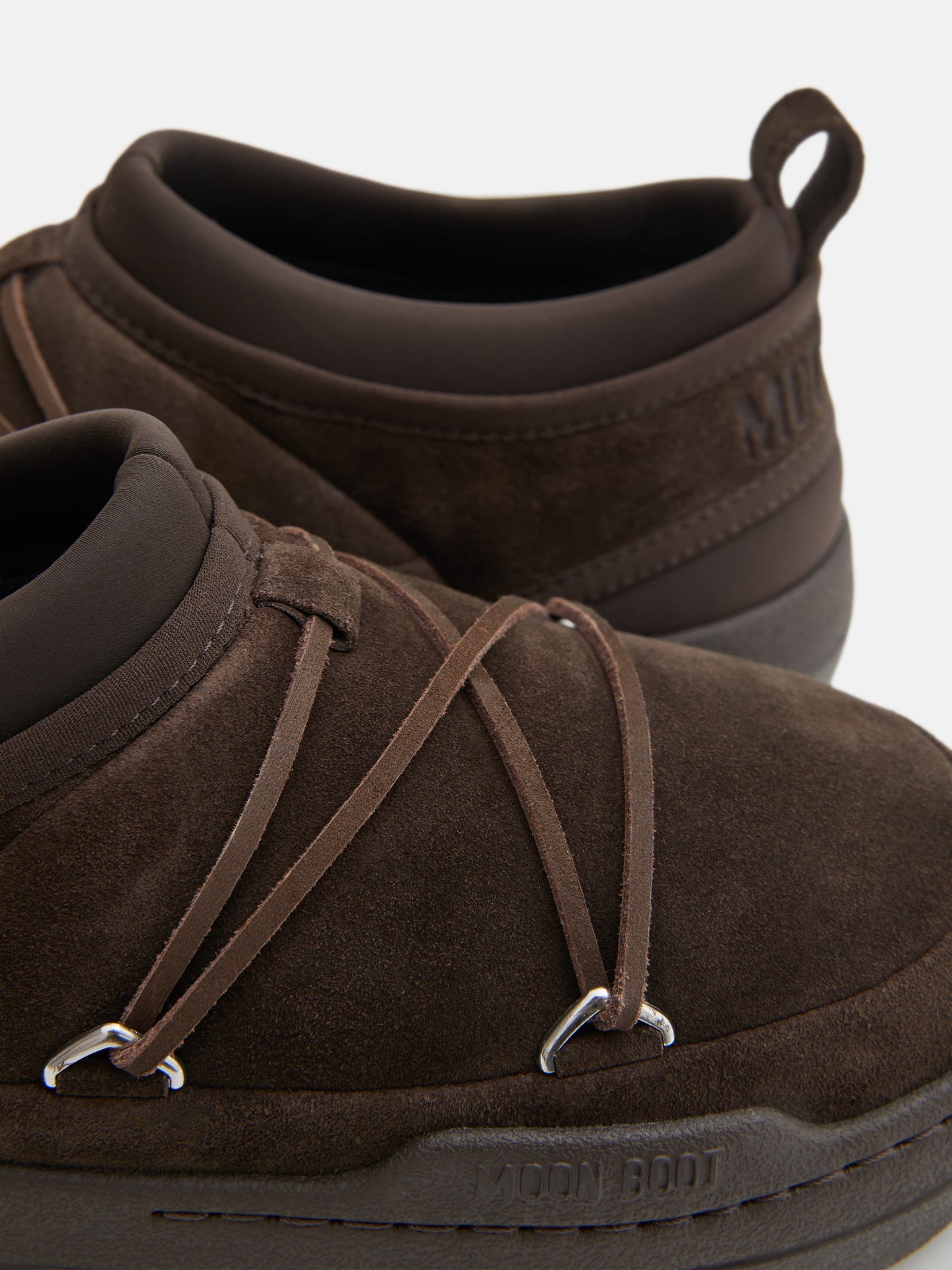 MOON BOOT PARK ICON SUEDE DARK BROWN SNEAKERS