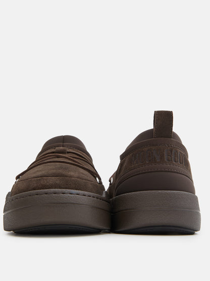 MOON BOOT PARK ICON SUEDE DARK BROWN SNEAKERS