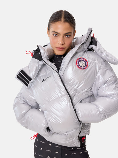 MOON BOOT ADIDAS X MOON BOOT SILVER PUFFER JACKET
