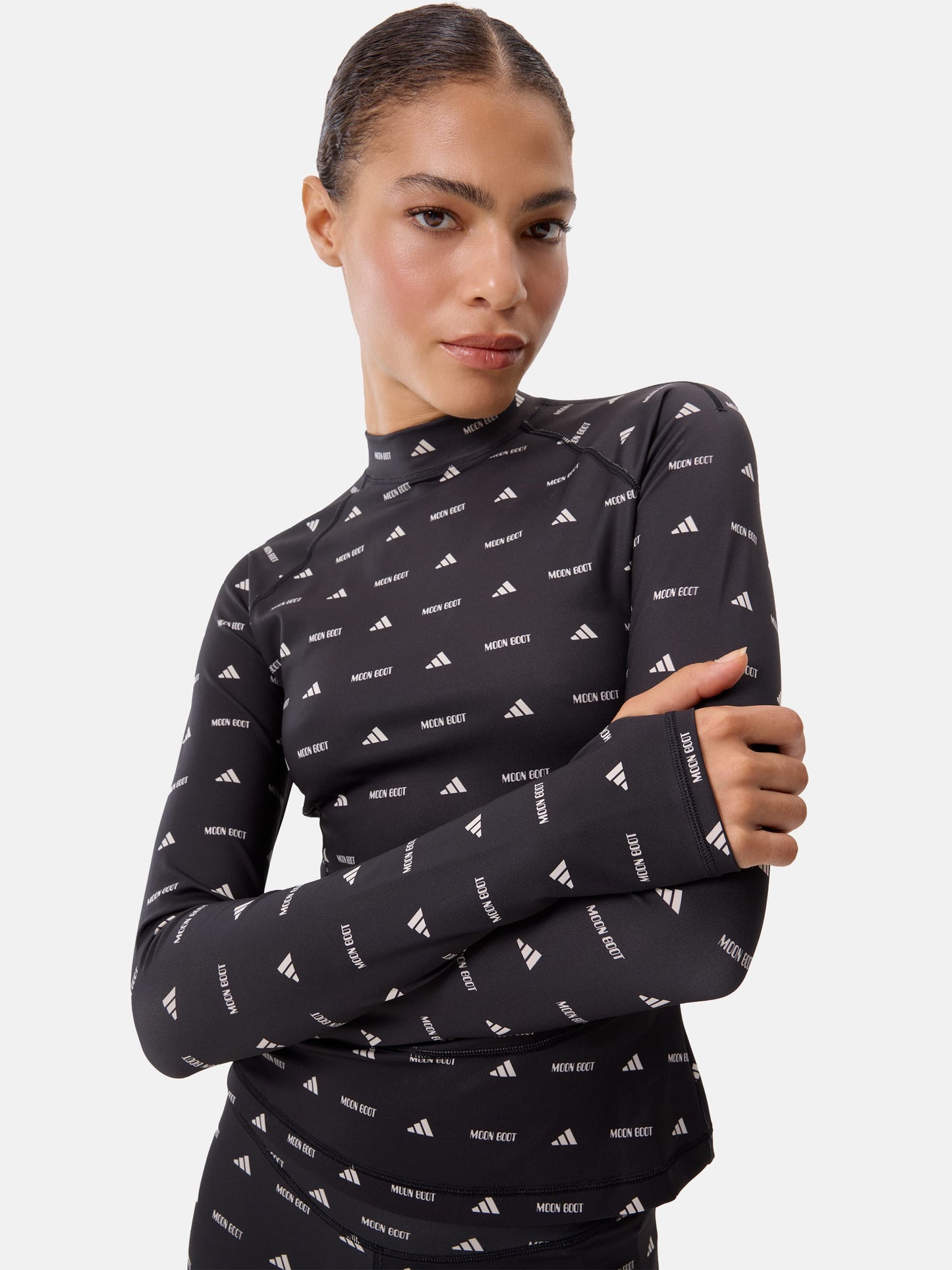 MOON BOOT ADIDAS X MOON BOOT BLACK LONG SLEEVE TOP