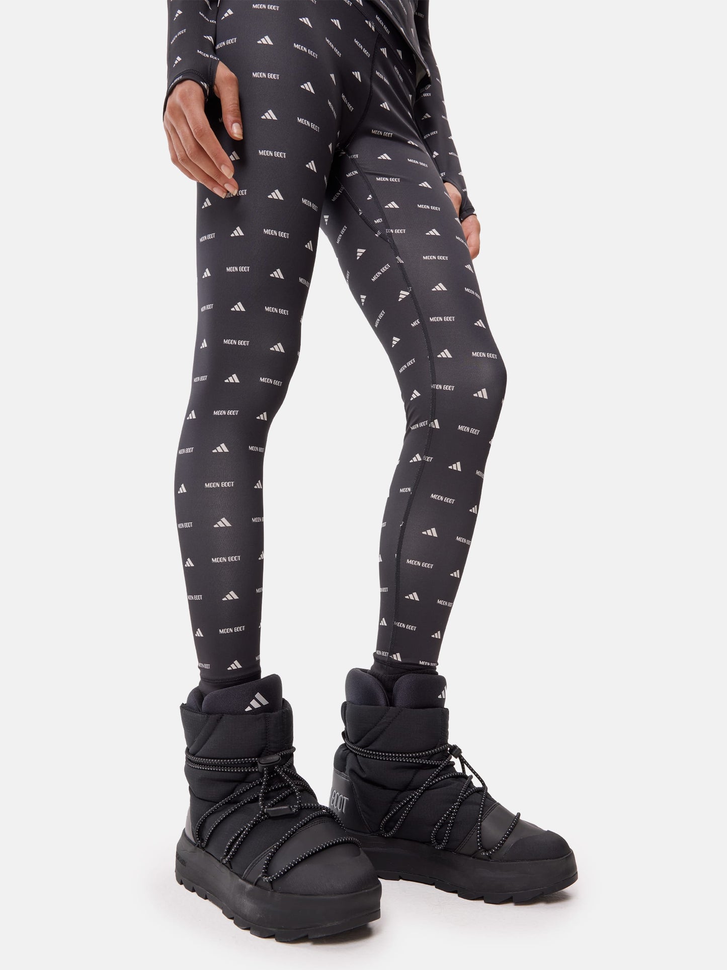 MOON BOOT ADIDAS X MOON BOOT BLACK LEGGINGS