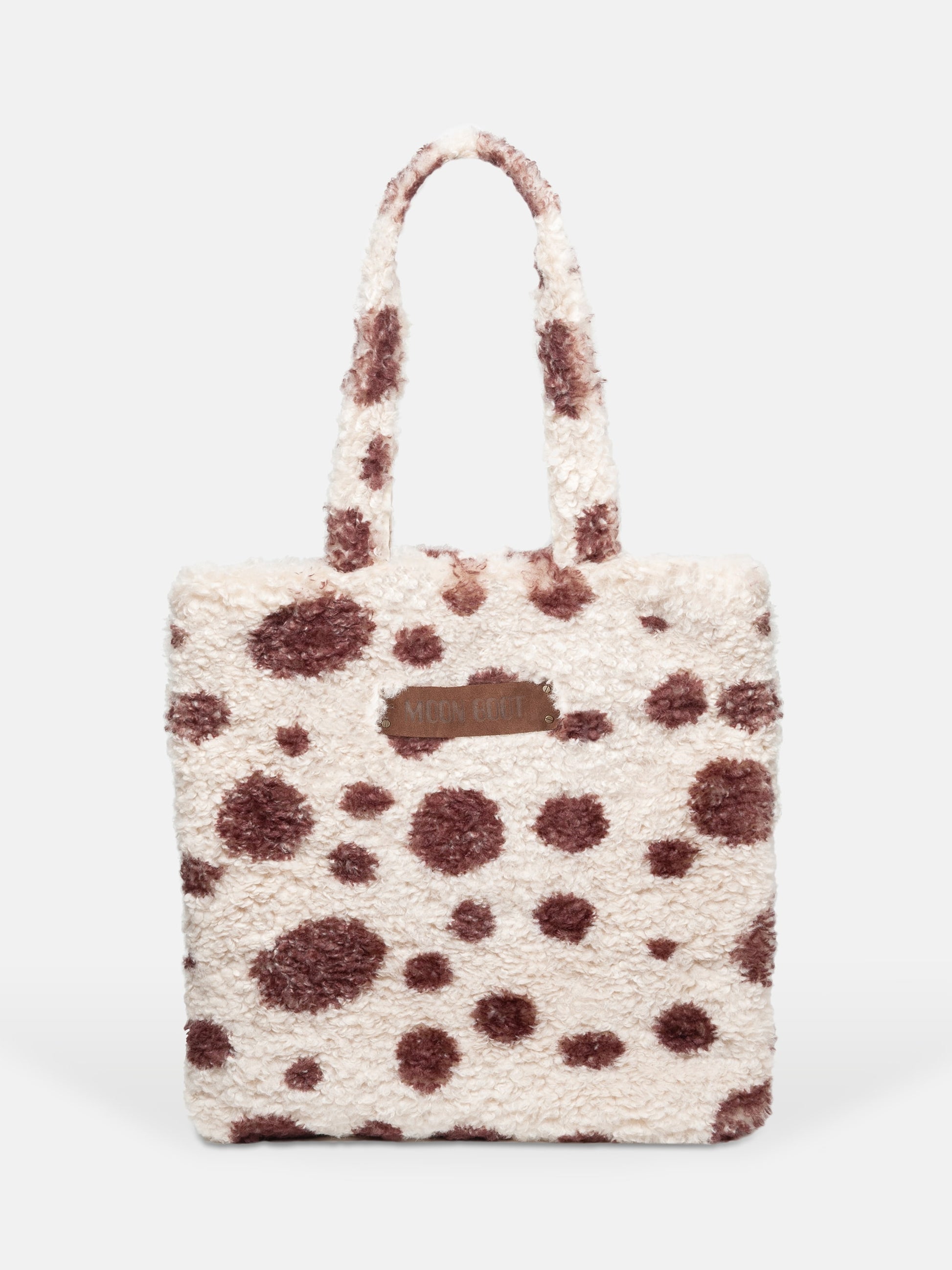 MOON BOOT BROWN FURRY TOTE BAG