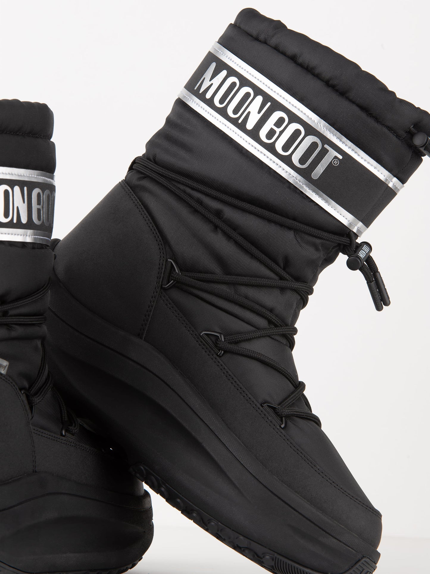 MOON BOOT MOON247 BLACK & SILVER POLAR BOOTS
