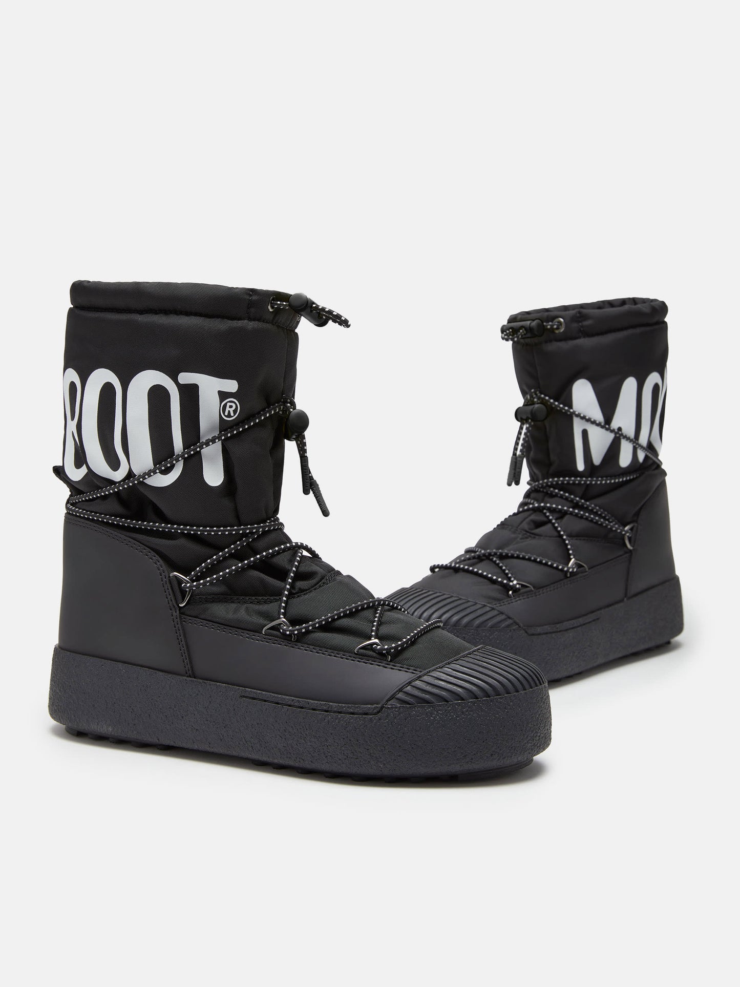 MOON BOOT MTRACK POLAR BLACK NYLON BOOTS