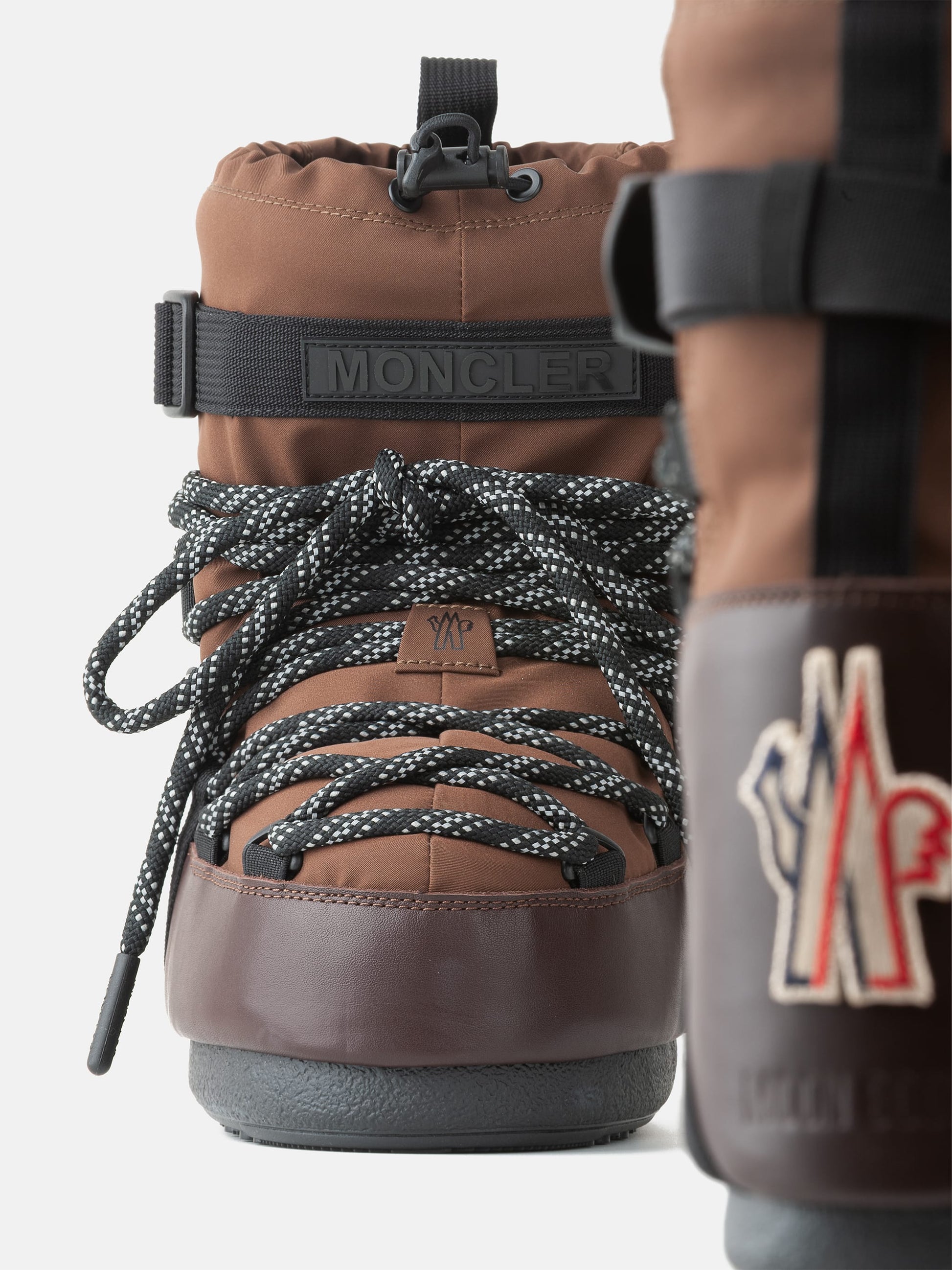 MOON BOOT MOON BOOT X MONCLER GRENOBLE ICON LOW MOCHA BROWN BOOTS