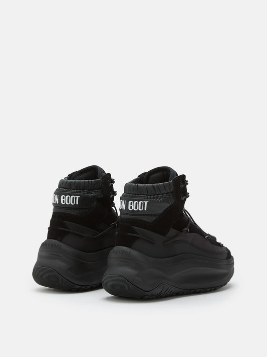 MOON BOOT MOON247 BLACK XLACE MID SNEAKERS