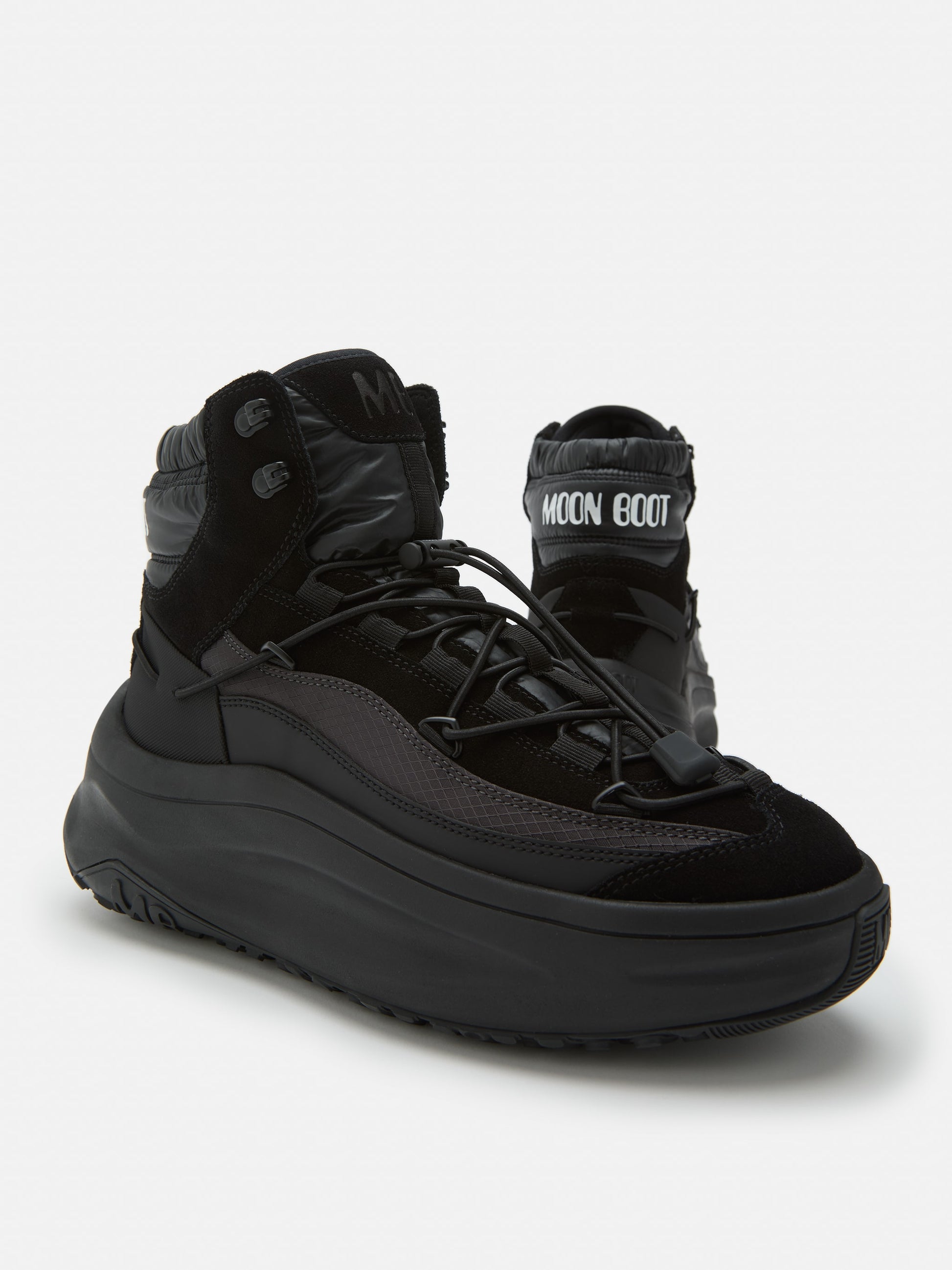 MOON BOOT MOON247 BLACK XLACE MID SNEAKERS