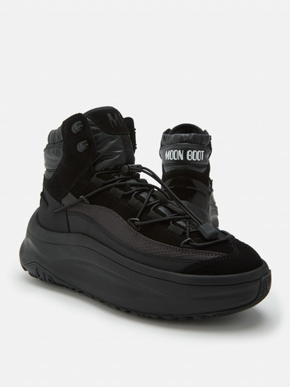 MOON BOOT MOON247 BLACK XLACE MID SNEAKERS