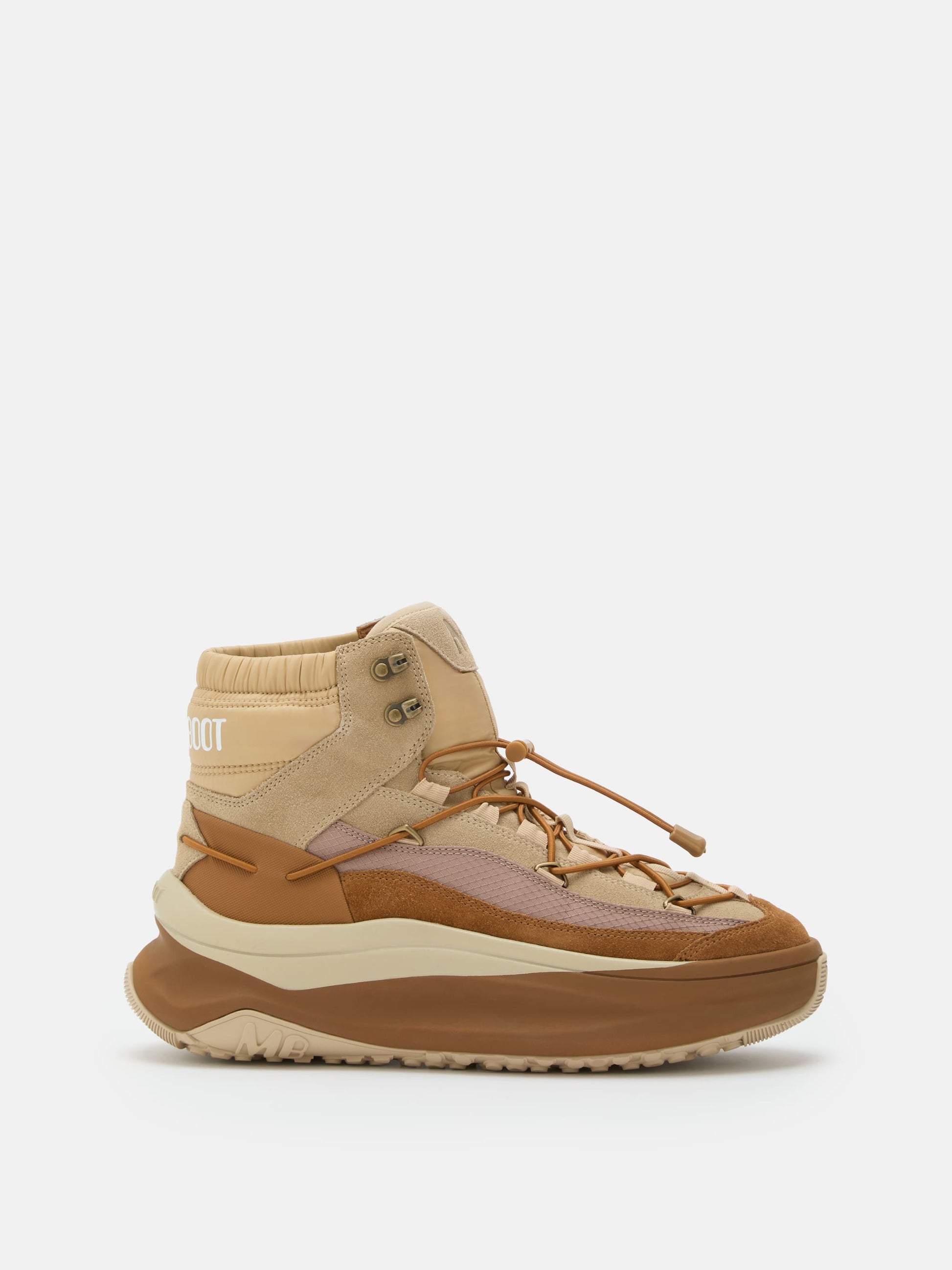 MOON BOOT MOON247 BROWN XLACE MID SNEAKERS