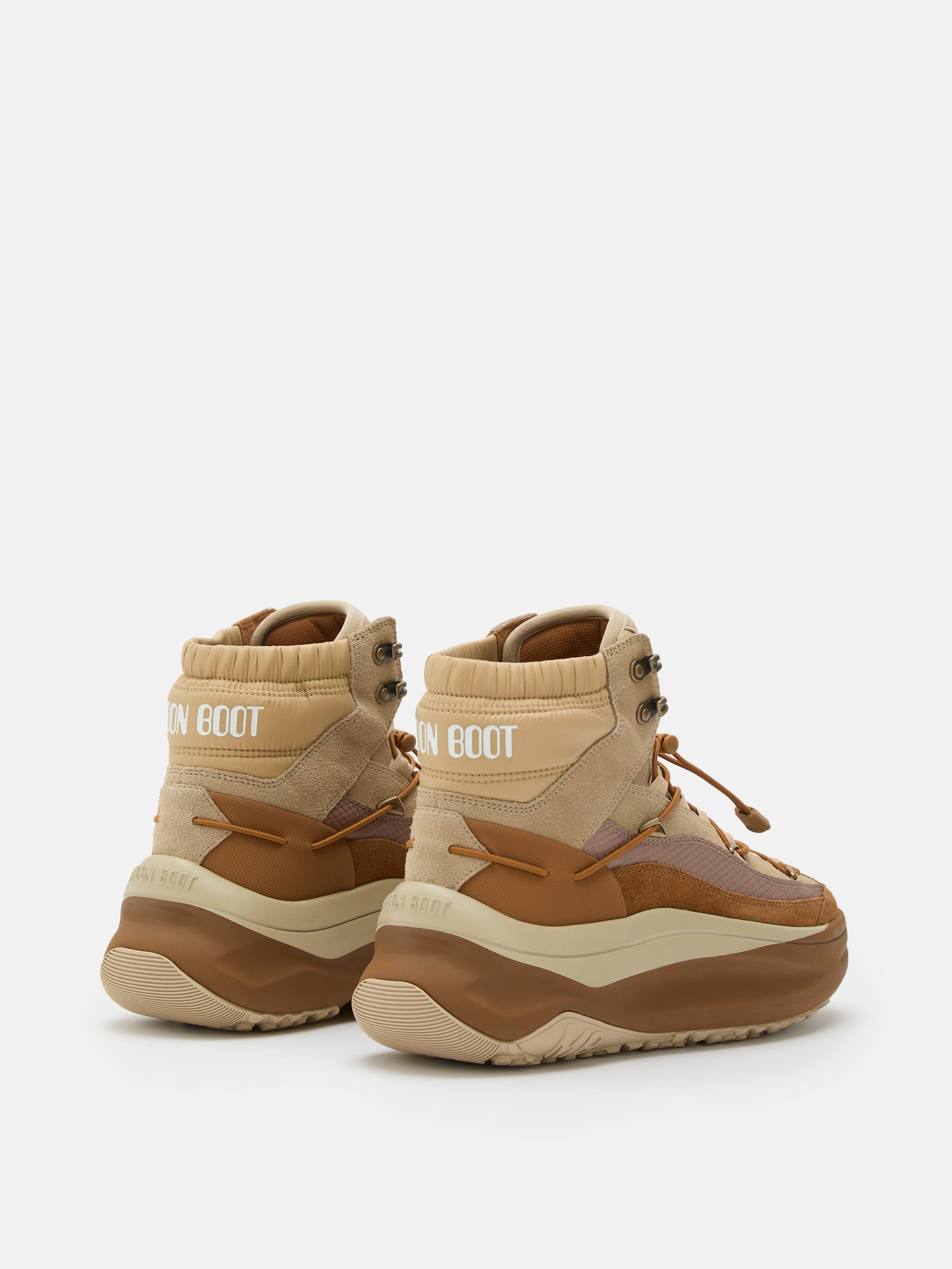 MOON BOOT MOON247 BROWN XLACE MID SNEAKERS