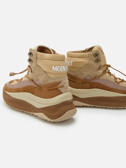 MOON BOOT MOON247 BROWN XLACE MID SNEAKERS