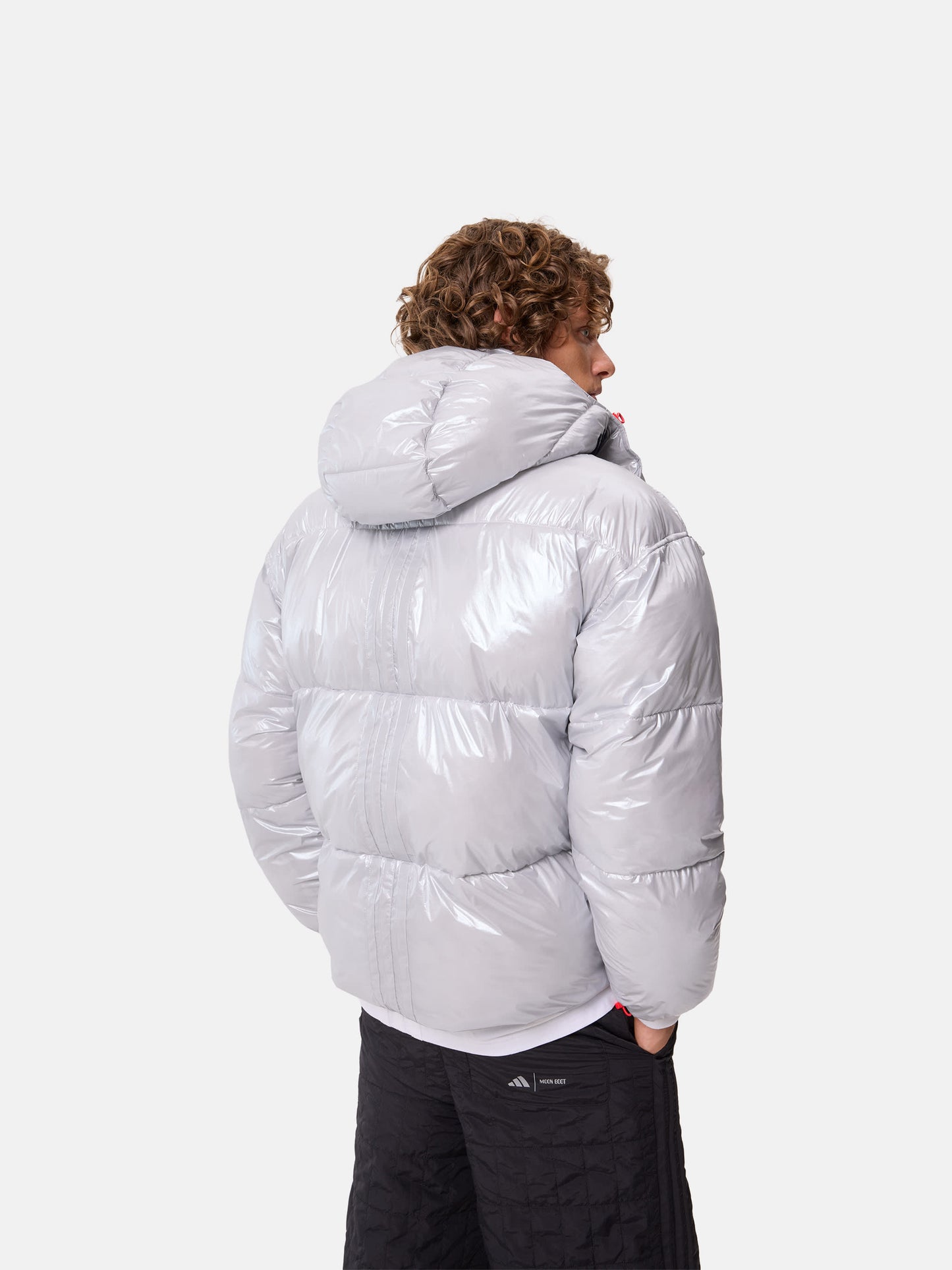 MOON BOOT ADIDAS X MOON BOOT SILVER PUFFER JACKET
