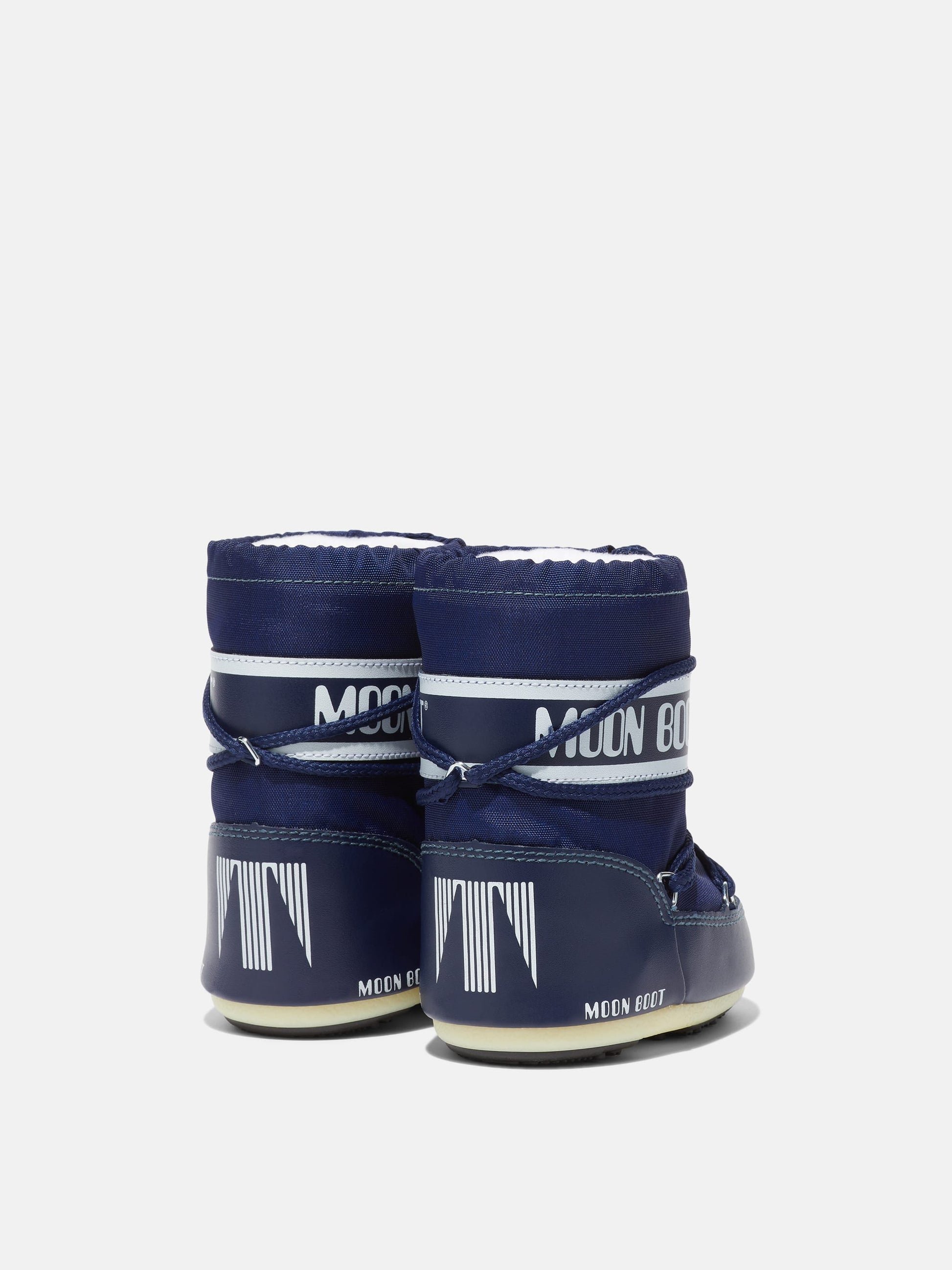 MOON BOOT ICON MINI BLUE NYLON BOOTS