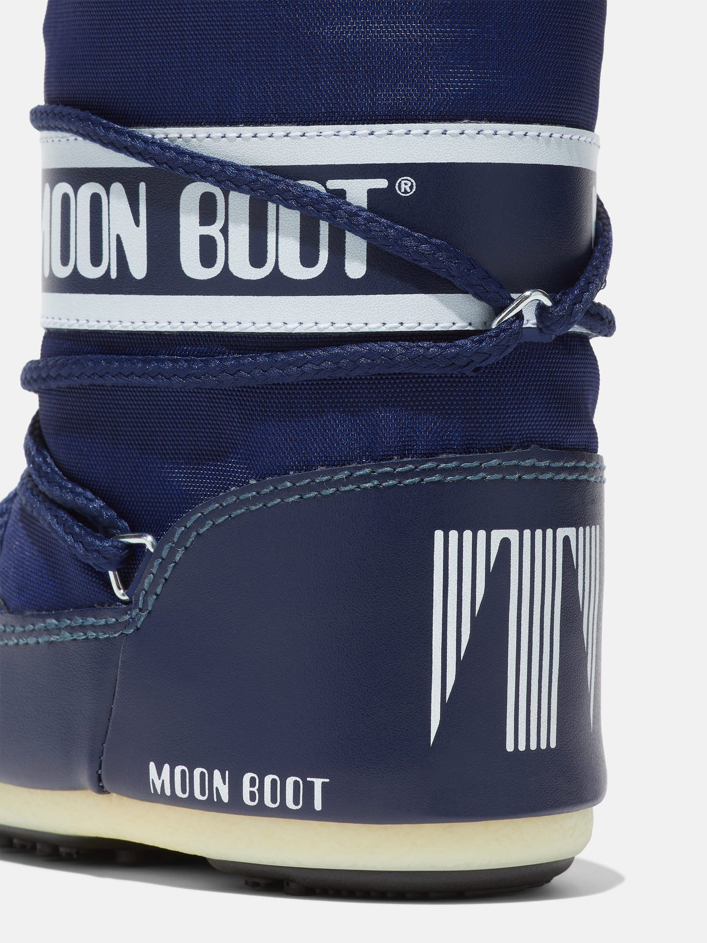 MOON BOOT ICON MINI BLUE NYLON BOOTS