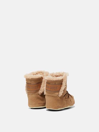 MOON BOOT CRIB BROWN SUEDE BOOTS