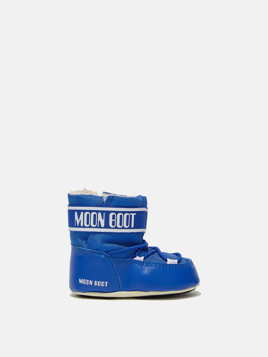 MOON BOOT CRIB ELECTRIC-BLUE NYLON BOOTS