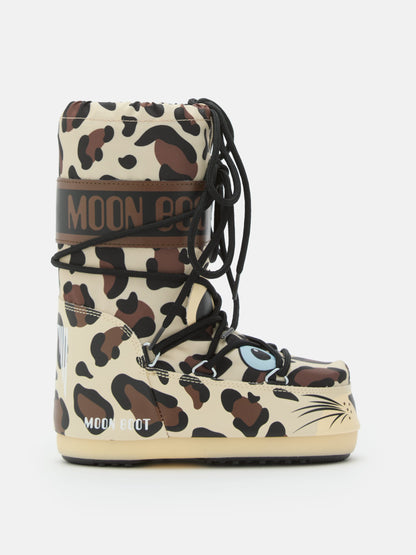MOON BOOT ICON JUNIOR LEOPARD BOOTS