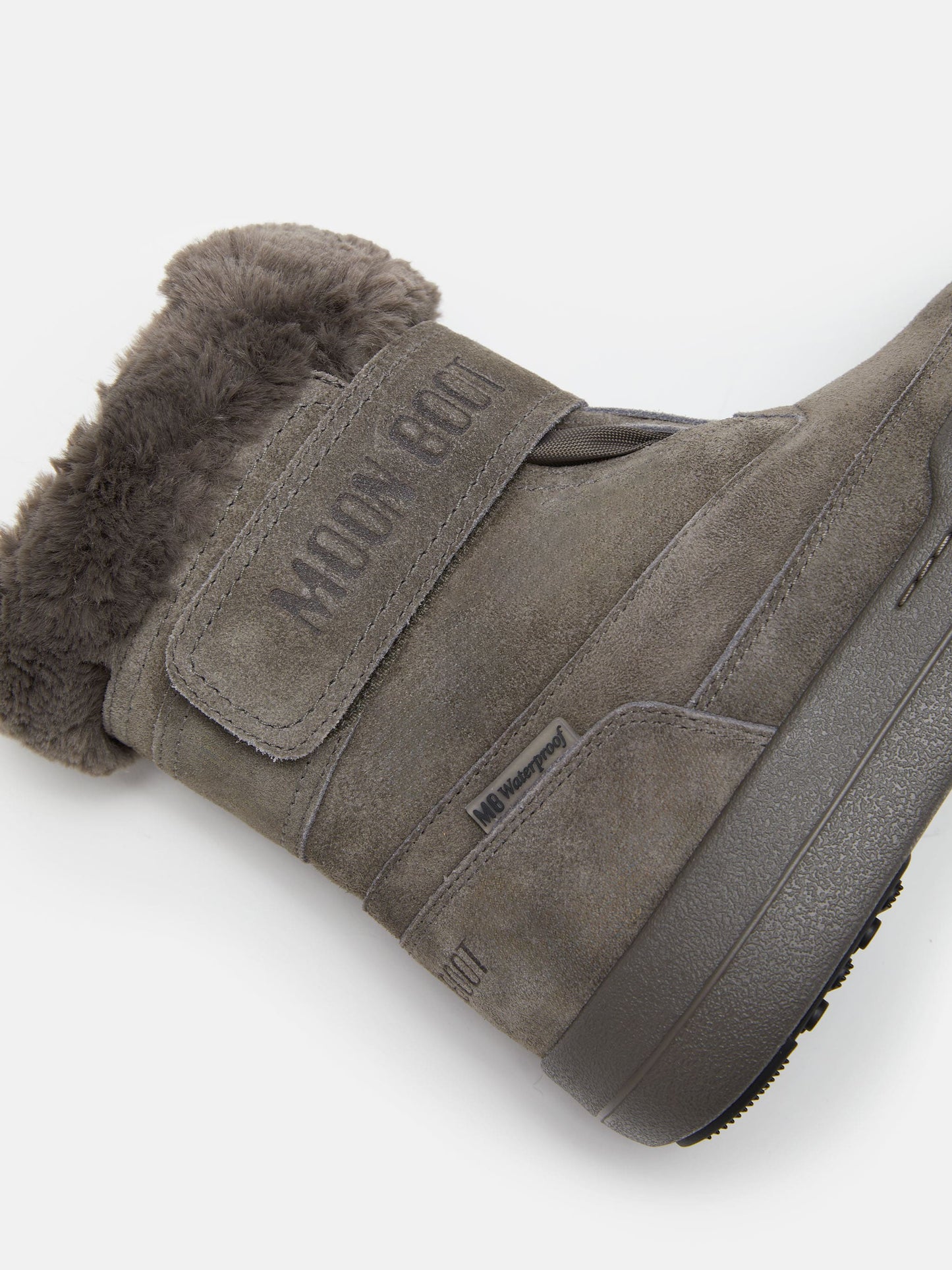 MOON BOOT JUNIOR PARK STRAP ANTHRACITE SUEDE BOOTS