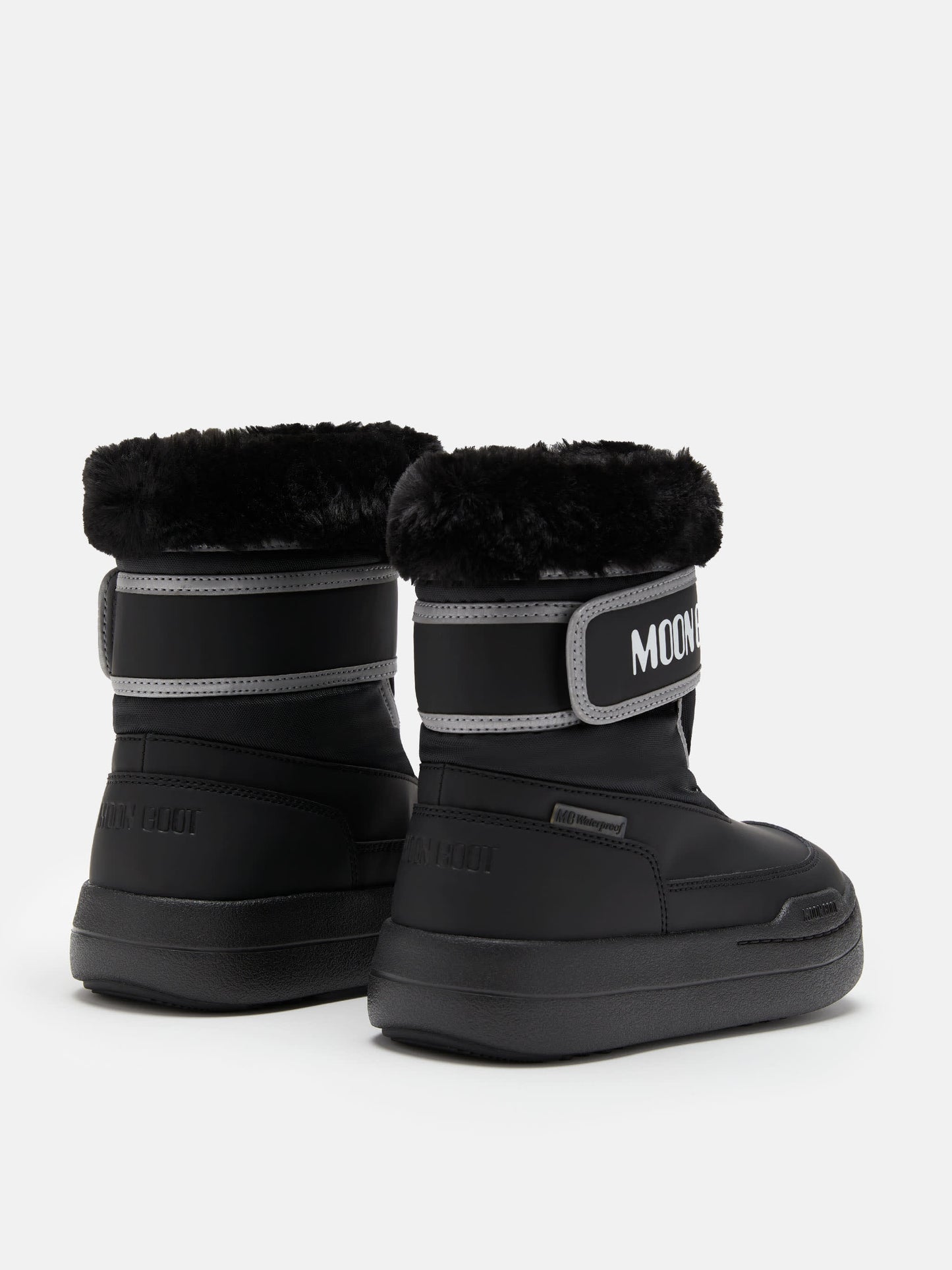 MOON BOOT JUNIOR PARK STRAP BLACK BOOTS