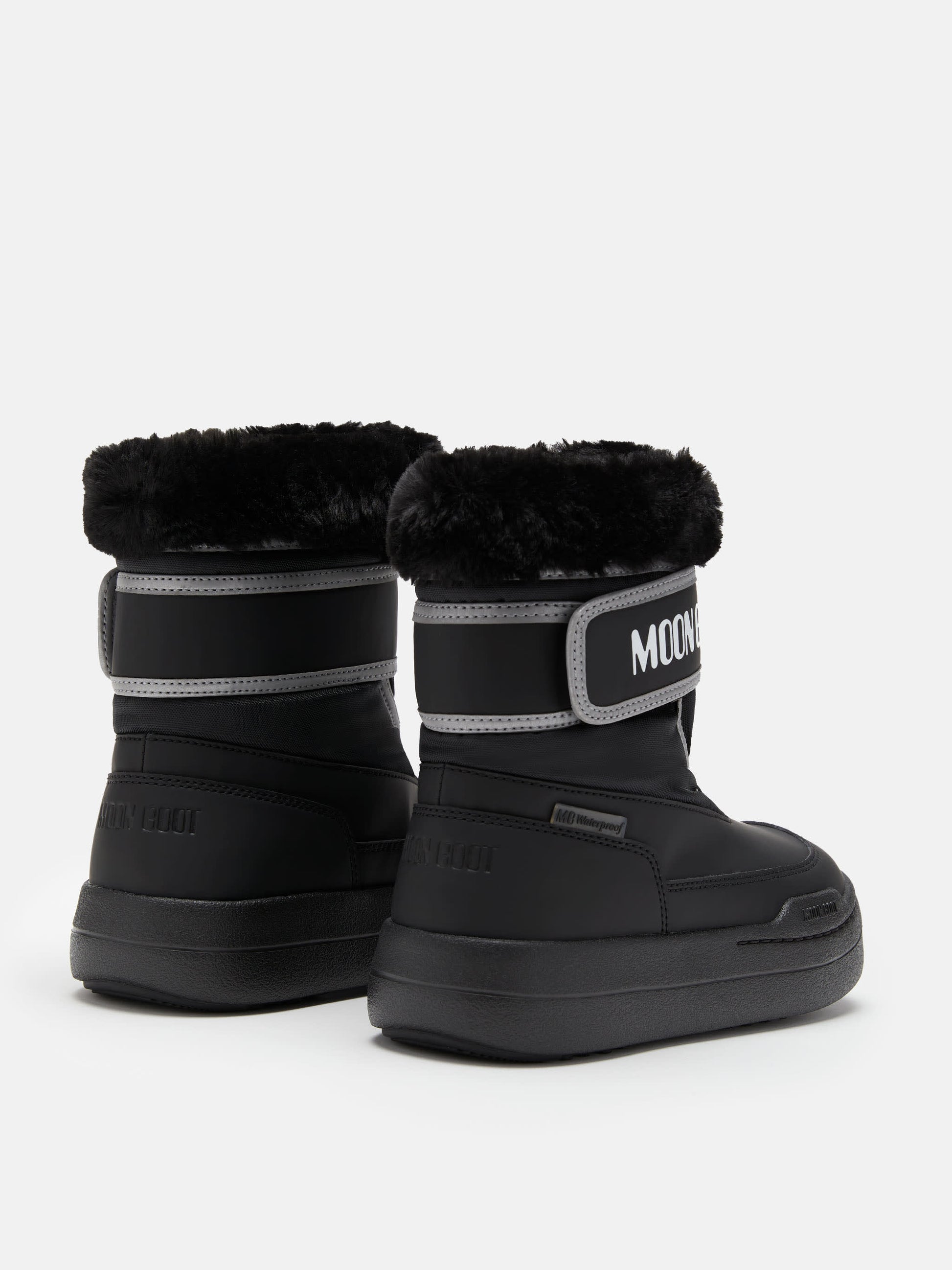 MOON BOOT JUNIOR PARK STRAP BLACK BOOTS