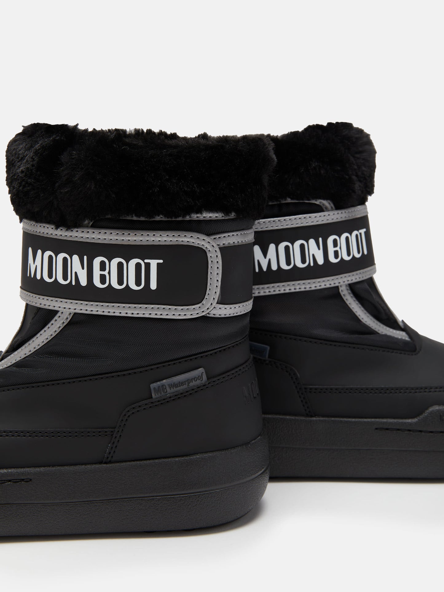 MOON BOOT JUNIOR PARK STRAP BLACK BOOTS