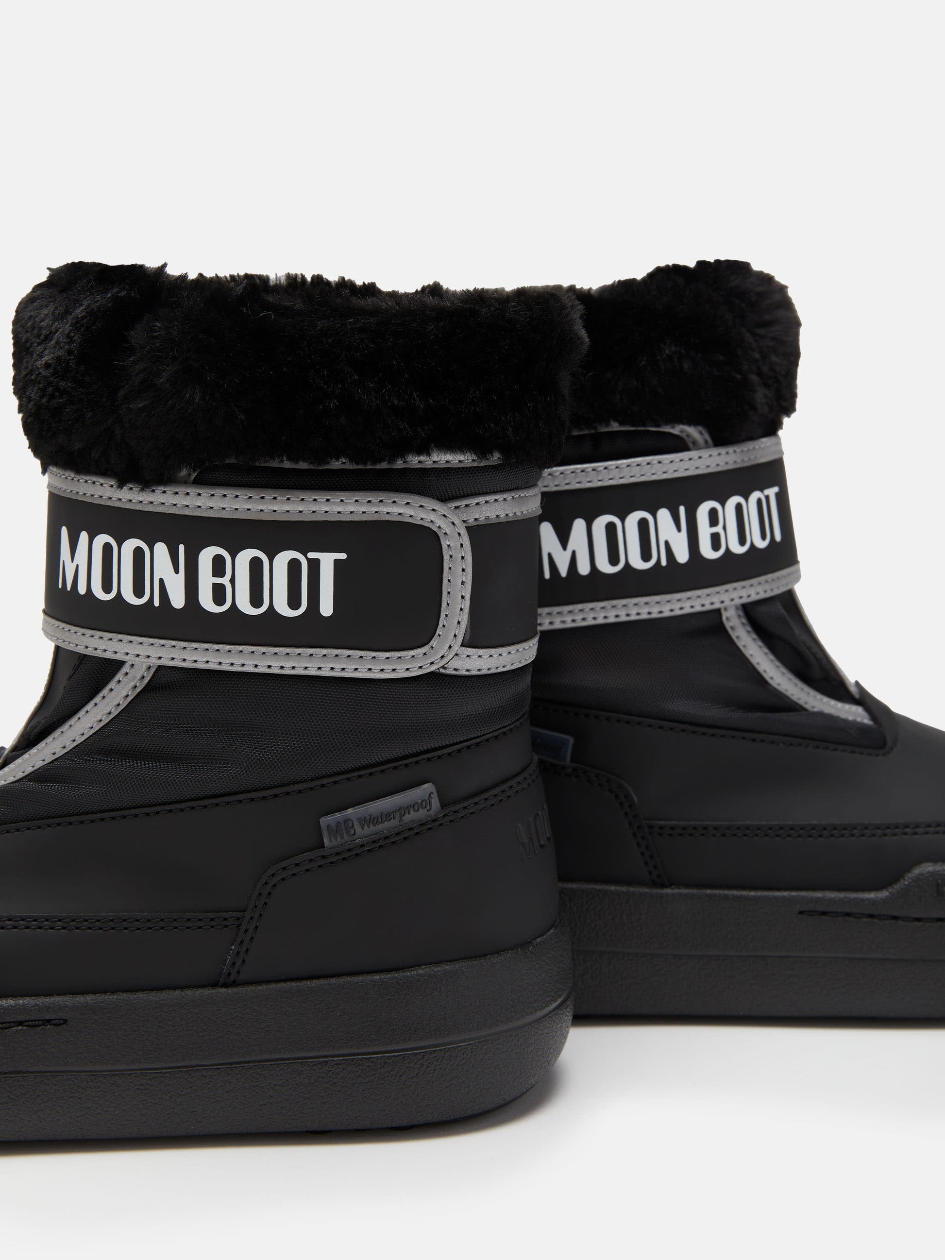 MOON BOOT JUNIOR PARK STRAP BLACK BOOTS