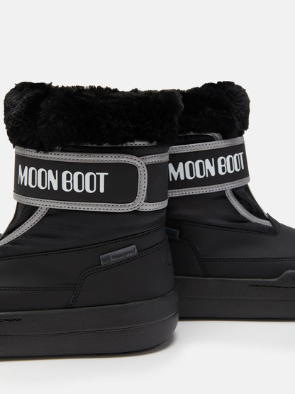 MOON BOOT JUNIOR PARK STRAP BLACK BOOTS