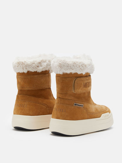 MOON BOOT JUNIOR PARK STRAP BROWN SUEDE BOOTS