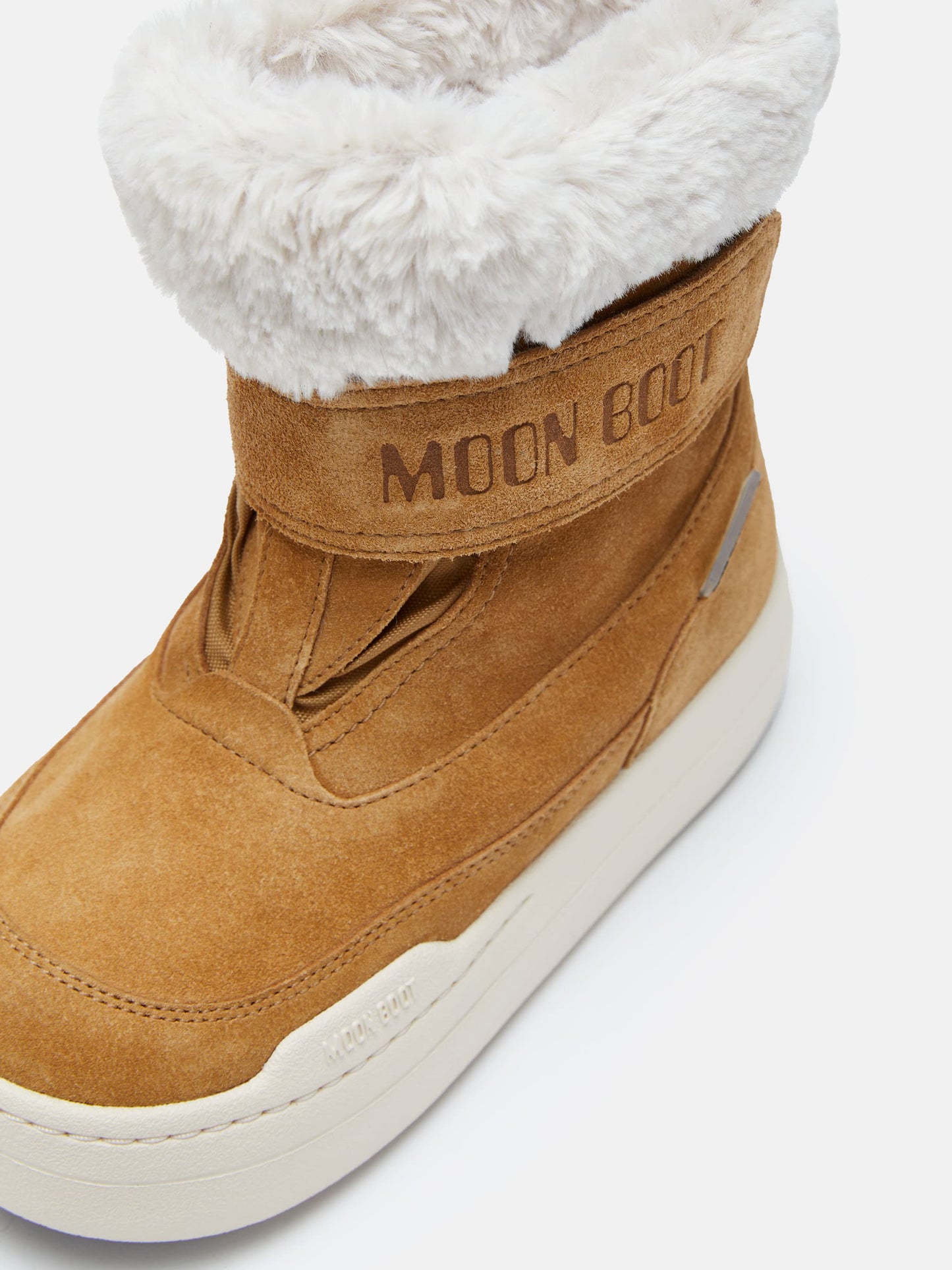 MOON BOOT JUNIOR PARK STRAP BROWN SUEDE BOOTS