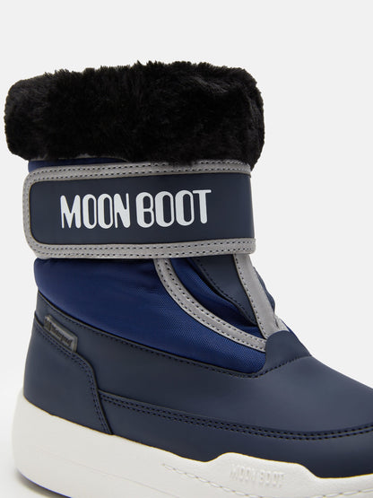MOON BOOT JUNIOR PARK STRAP BLUE BOOTS