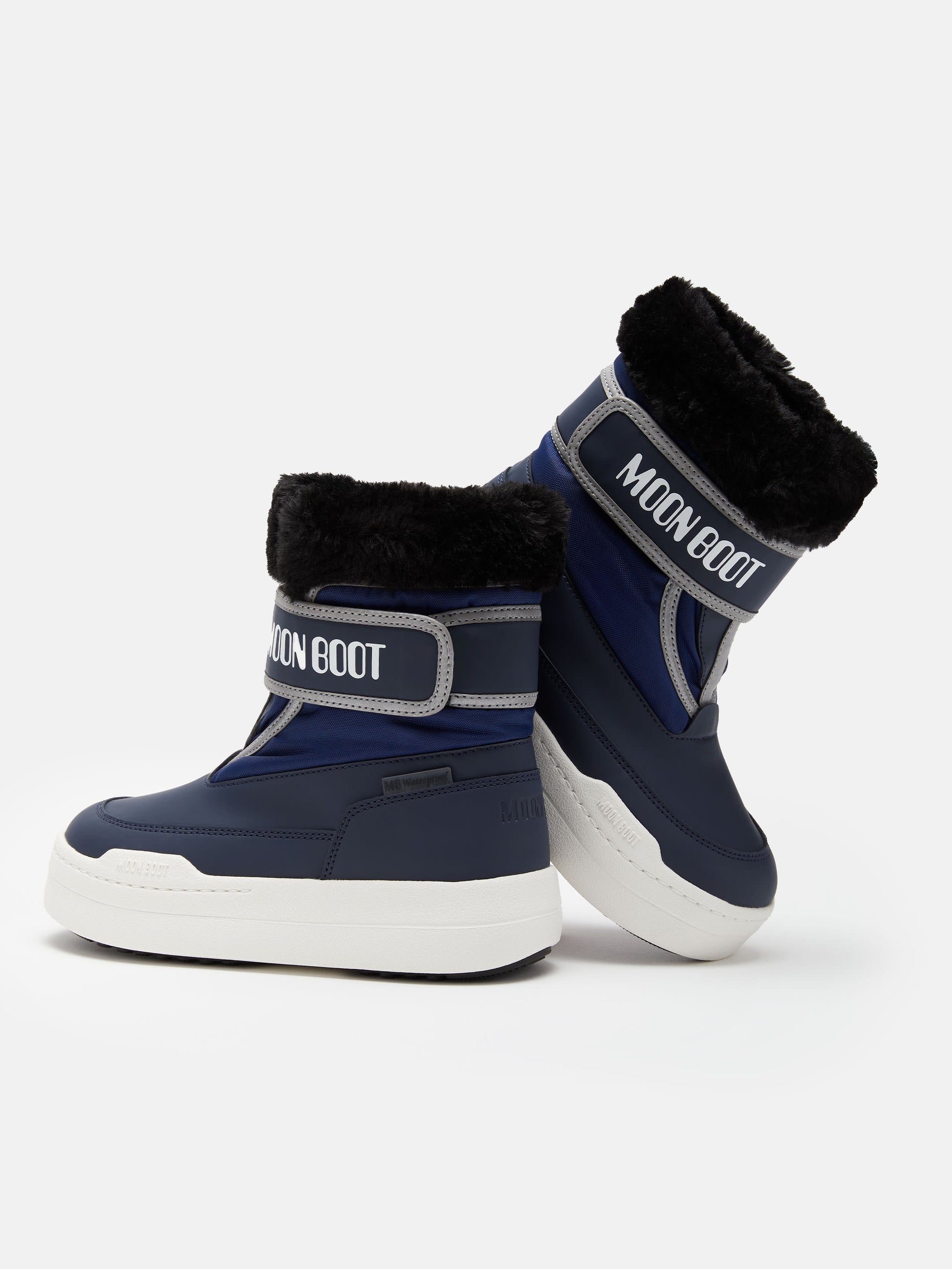 MOON BOOT JUNIOR PARK STRAP BLUE BOOTS