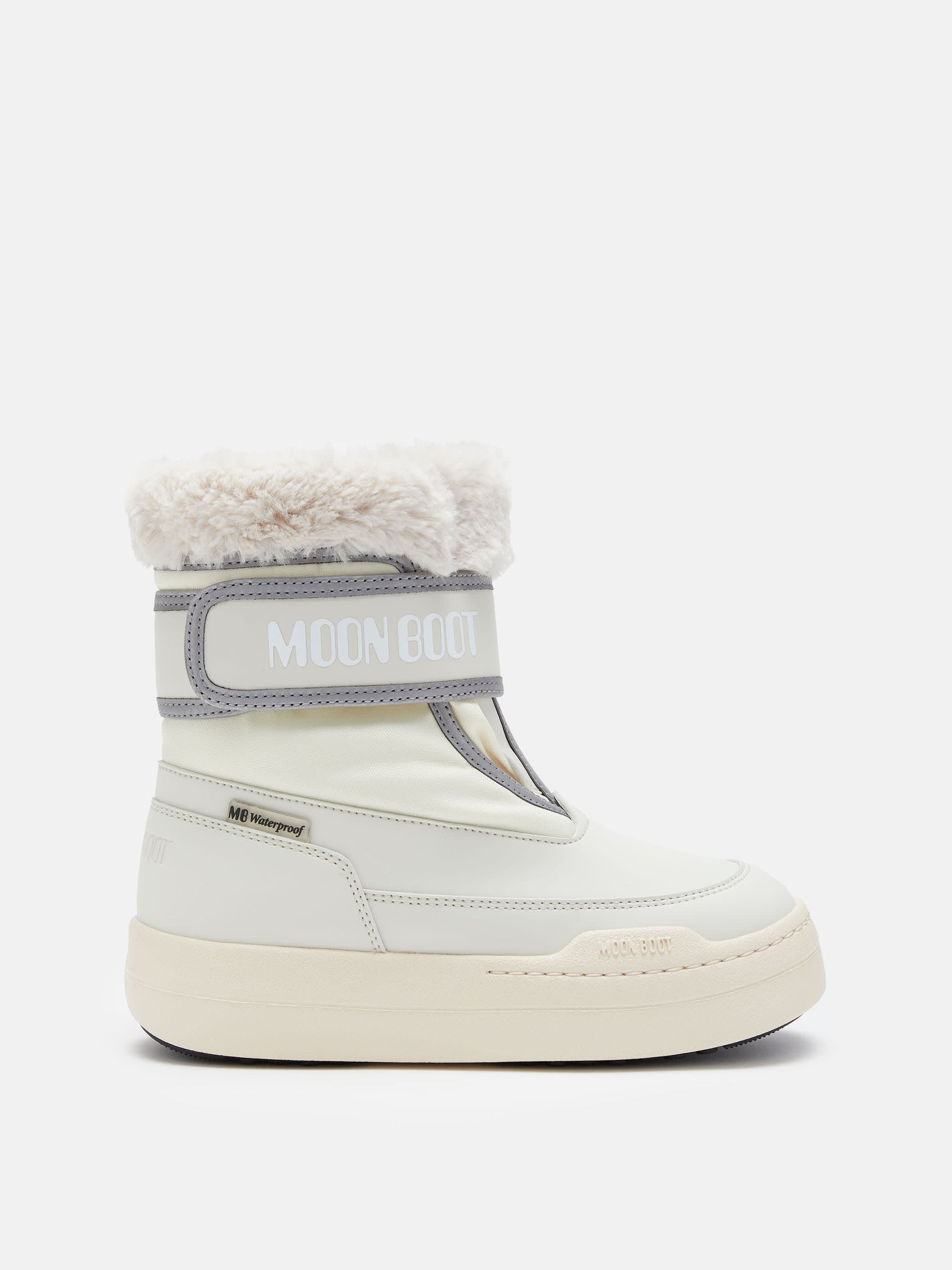 MOON BOOT JUNIOR PARK STRAP CREAM BOOTS