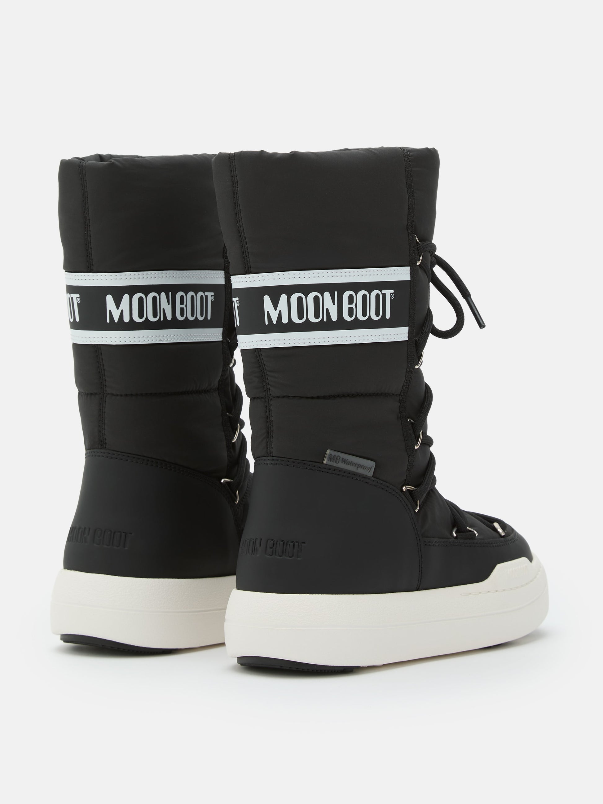 MOON BOOT JUNIOR PARK BLACK TUBE LACE BOOTS
